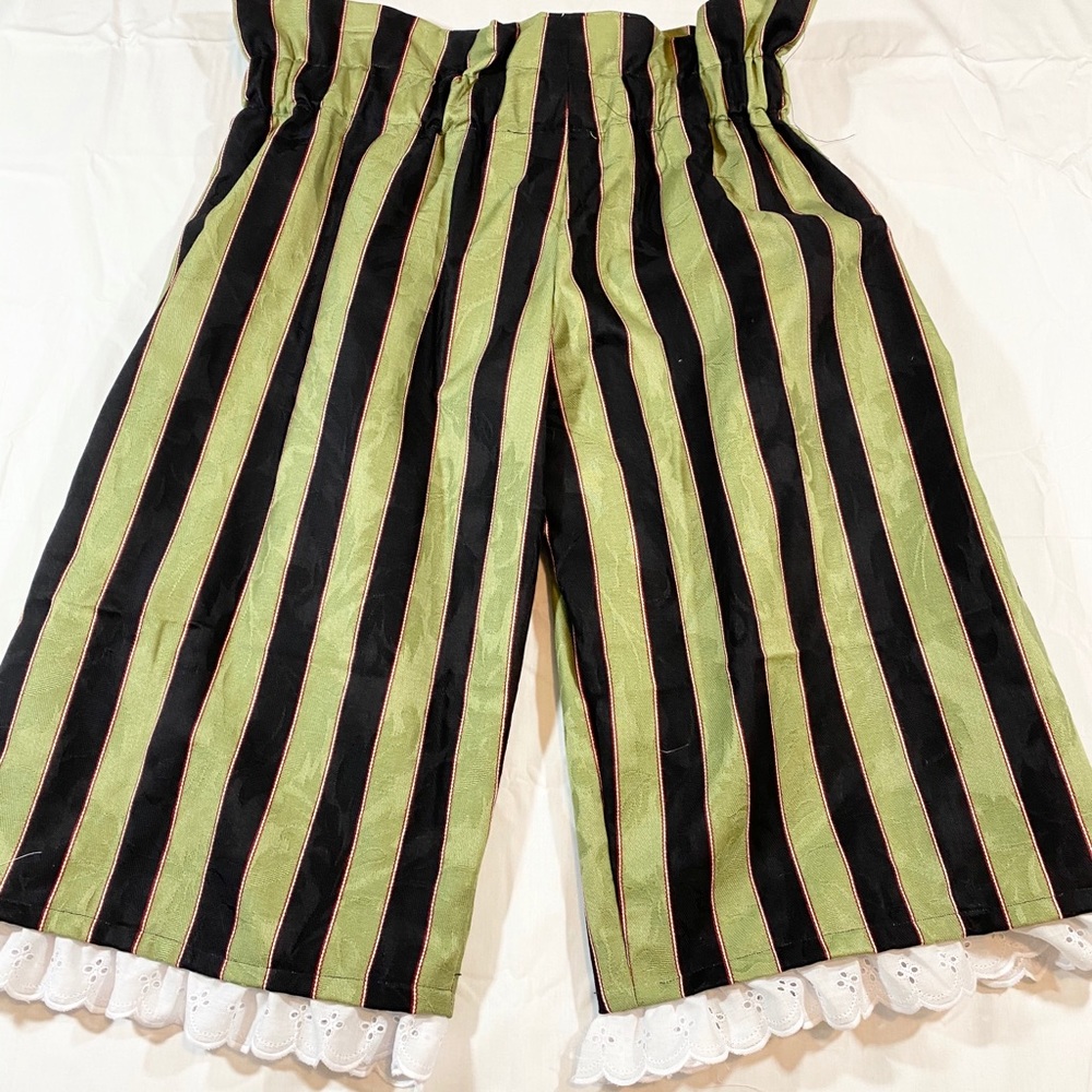 Striped Pantaloons with Lace